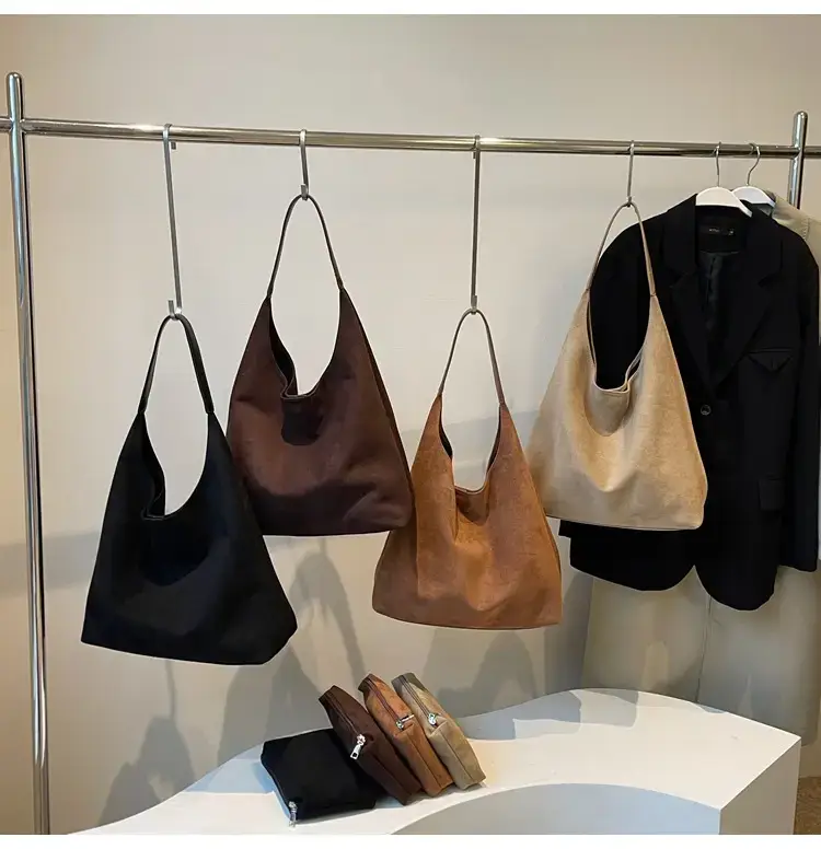 Nude Suede Shoulder Bag Women 2024 New Arrival — feature 12