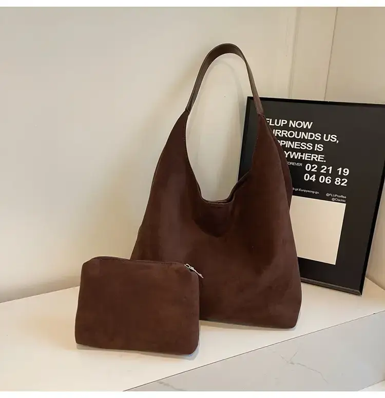 Nude Suede Shoulder Bag Women 2024 New Arrival — feature 15