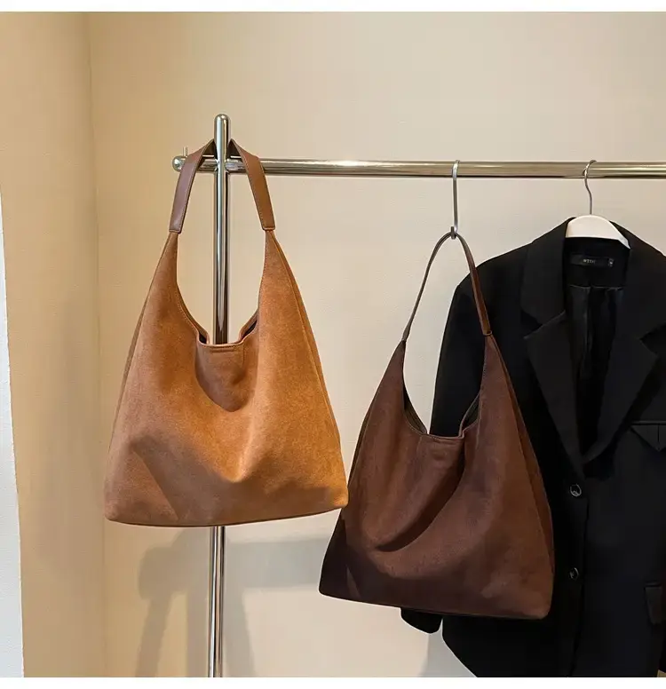 Nude Suede Shoulder Bag Women 2024 New Arrival — feature 18