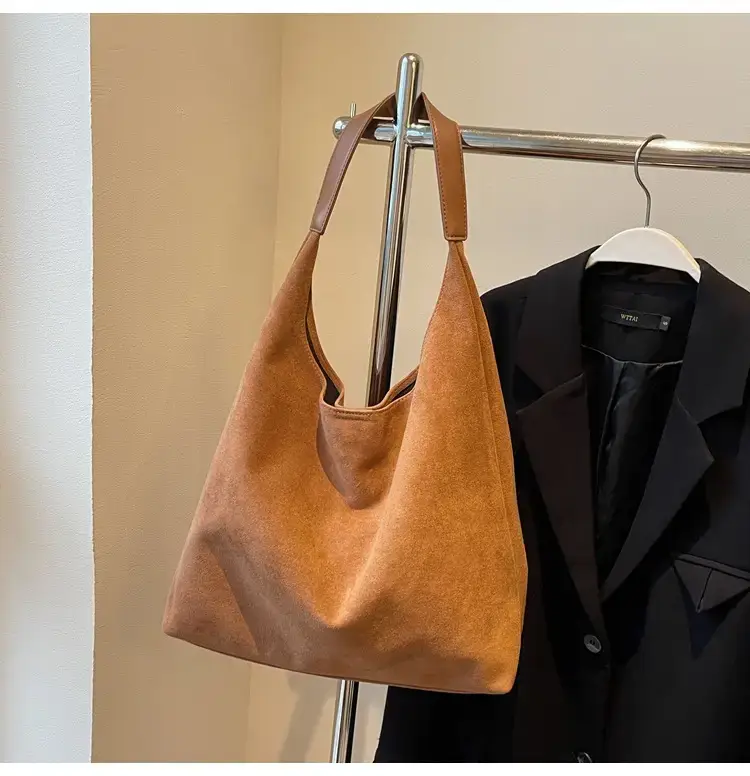 Nude Suede Shoulder Bag Women 2024 New Arrival — feature 19
