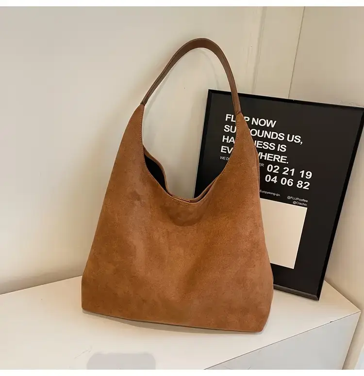 Nude Suede Shoulder Bag Women 2024 New Arrival — feature 25