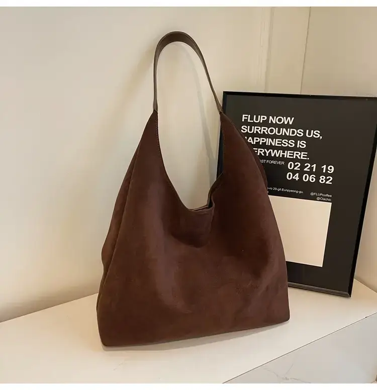 Nude Suede Shoulder Bag Women 2024 New Arrival — feature 26