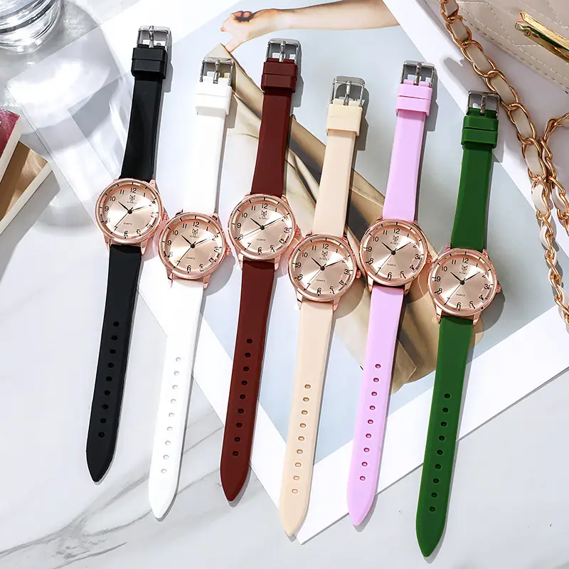 Women's Pink Silicone Watch with Digital Display - Image 10