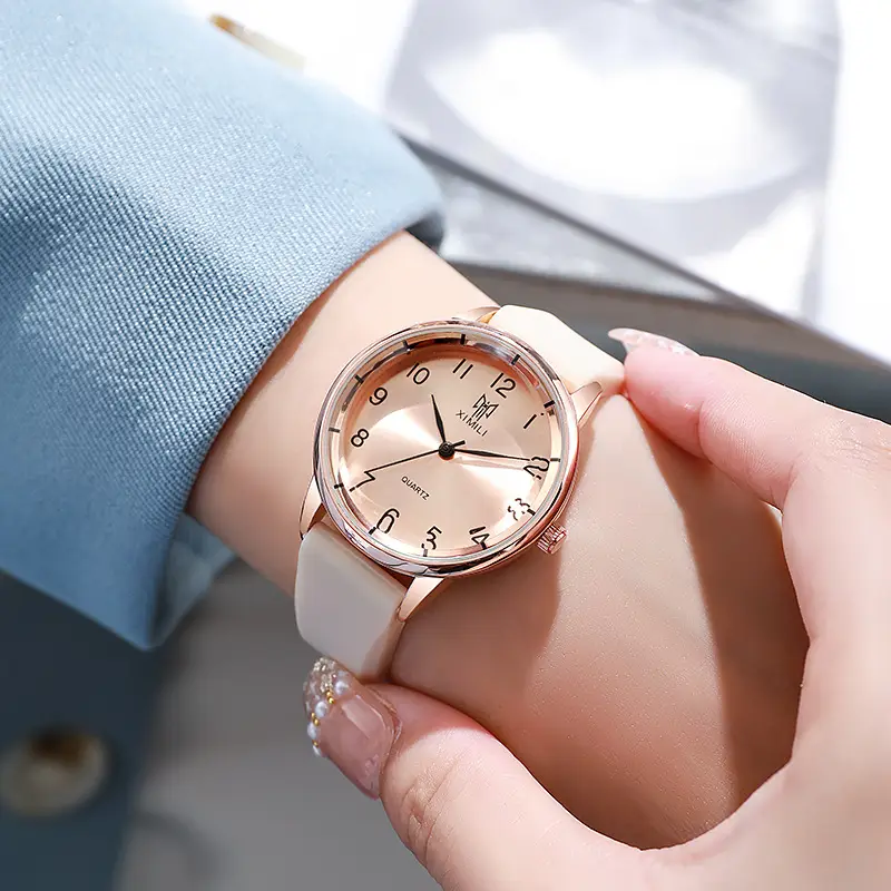 Women's Pink Silicone Watch with Digital Display - Image 4