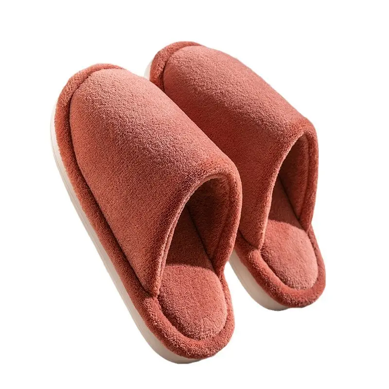 Thick-soled cotton slippers women's plush autumn and winter home indoor couples high-grade thick-soled non-slip cotton slippers men's household - Image 13