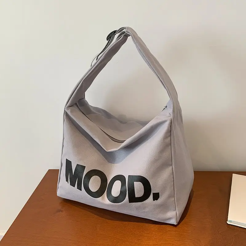2024 Canvas Mood Shoulder Tote Bag for Women - Image 5