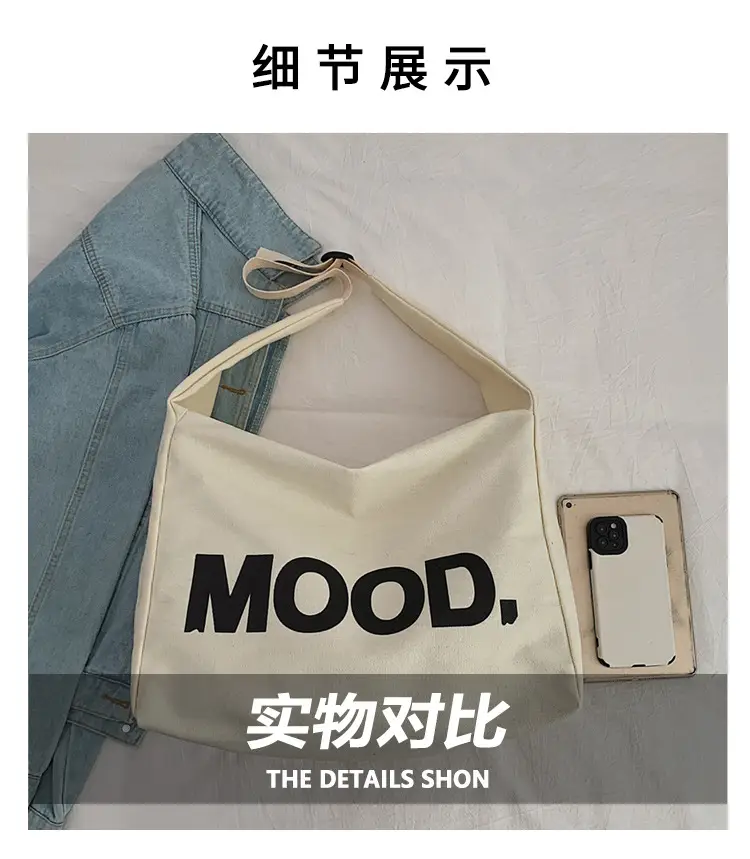 2024 Canvas Mood Shoulder Tote Bag for Women — feature 12