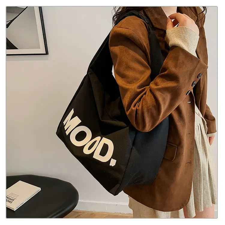 2024 Canvas Mood Shoulder Tote Bag for Women — feature 16