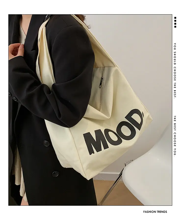 2024 Canvas Mood Shoulder Tote Bag for Women — feature 2