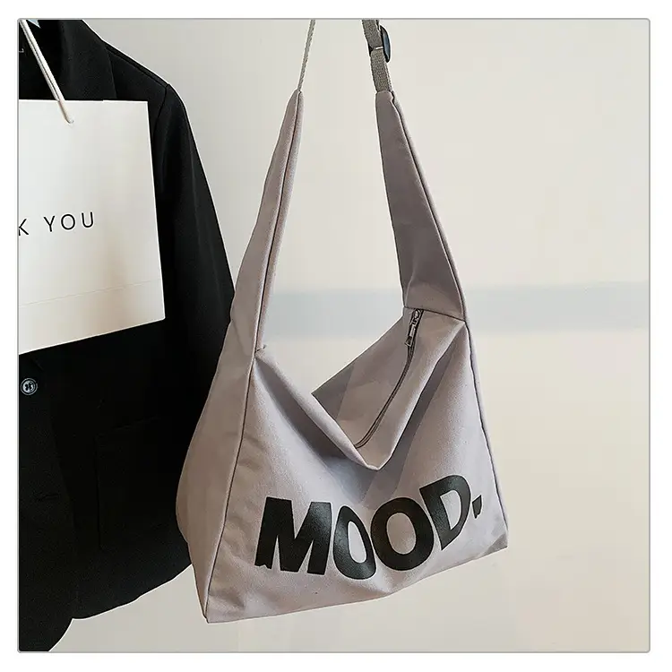 2024 Canvas Mood Shoulder Tote Bag for Women - Image 2