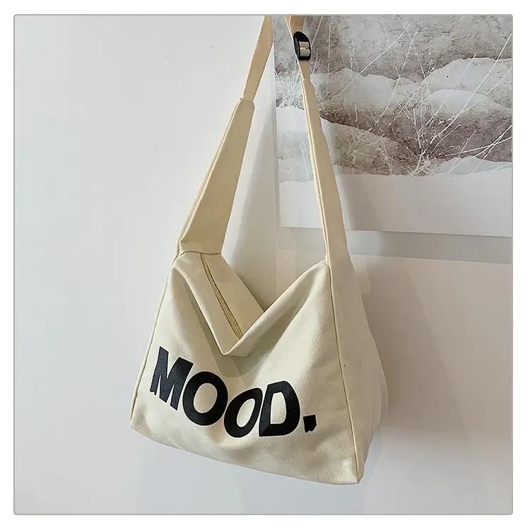 2024 Canvas Mood Shoulder Tote Bag for Women - Image 3
