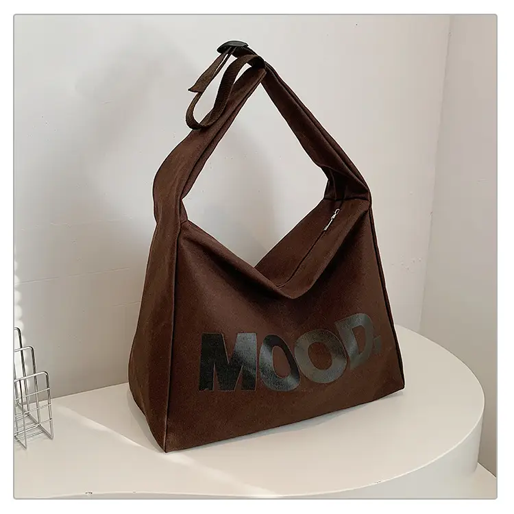 2024 Canvas Mood Shoulder Tote Bag for Women - Image 4
