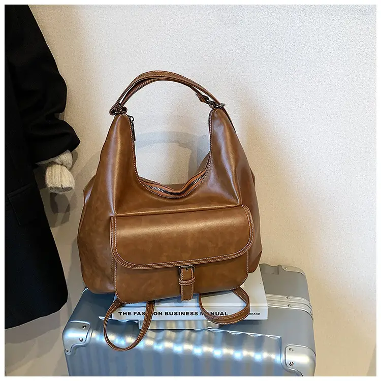 Women's Vintage Brown Leather Tote Bag 2024 — feature 24