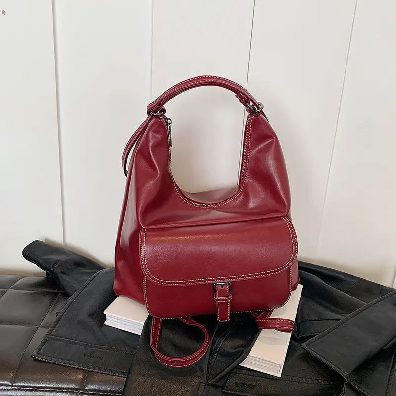 Women's Vintage Brown Leather Tote Bag 2024 - Image 4