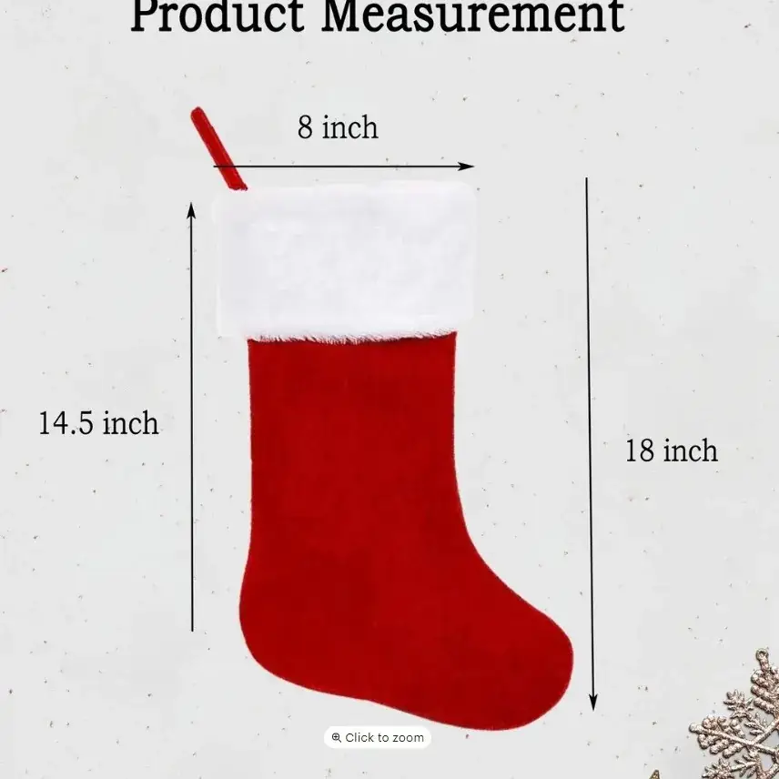 Nancy Embroidered Red Christmas Socks - Image 4