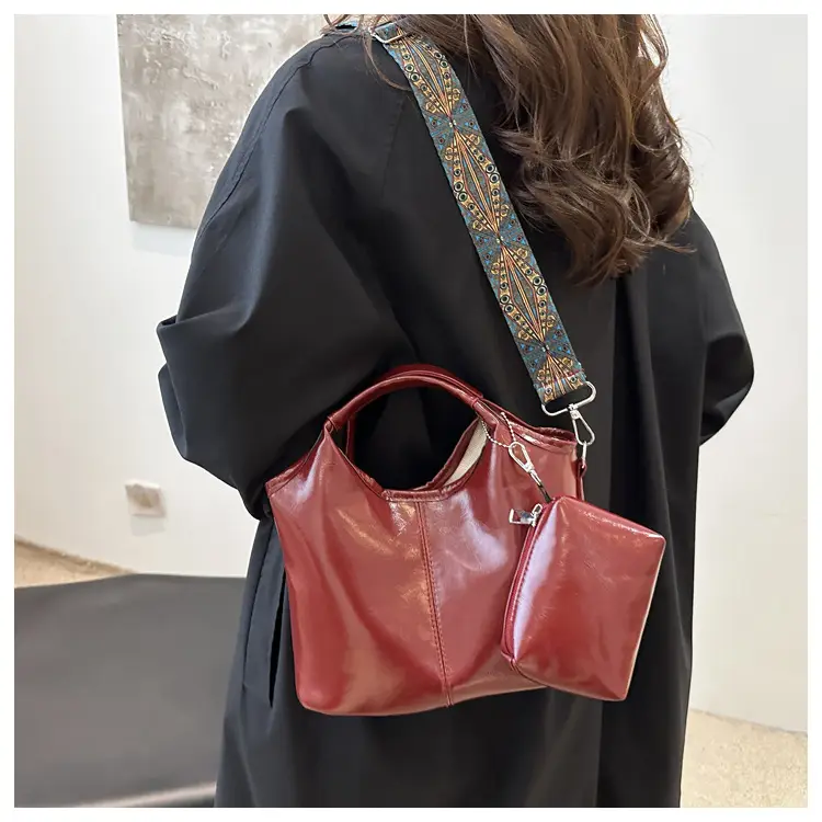 New Women's Brown Large Capacity Tote Bag 2024 - Image 8