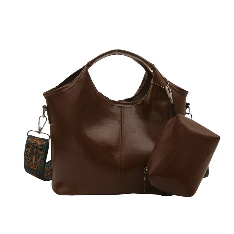 New Women's Brown Large Capacity Tote Bag 2024 - Image 9