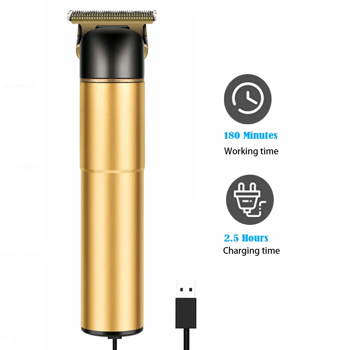 Metal Body Carving Clipper with Oil Head & Quick Charge - Image 4