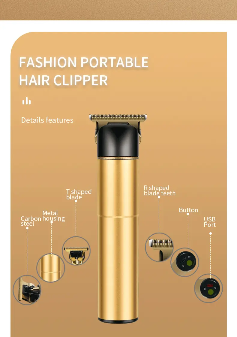 Metal Body Carving Clipper with Oil Head & Quick Charge — feature 2