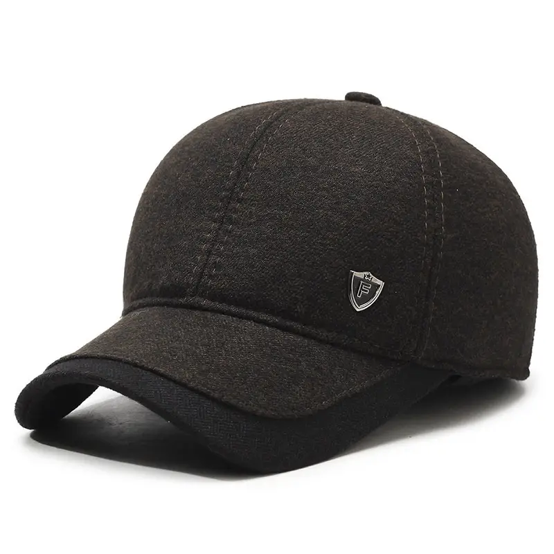 Men's Black Cotton Baseball Cap with Shield Logo - Image 4