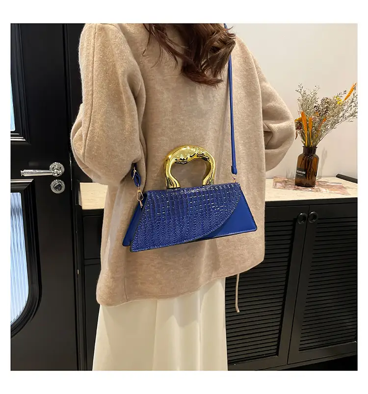 Red Croc Embroidered Shoulder Bag for Women — feature 19