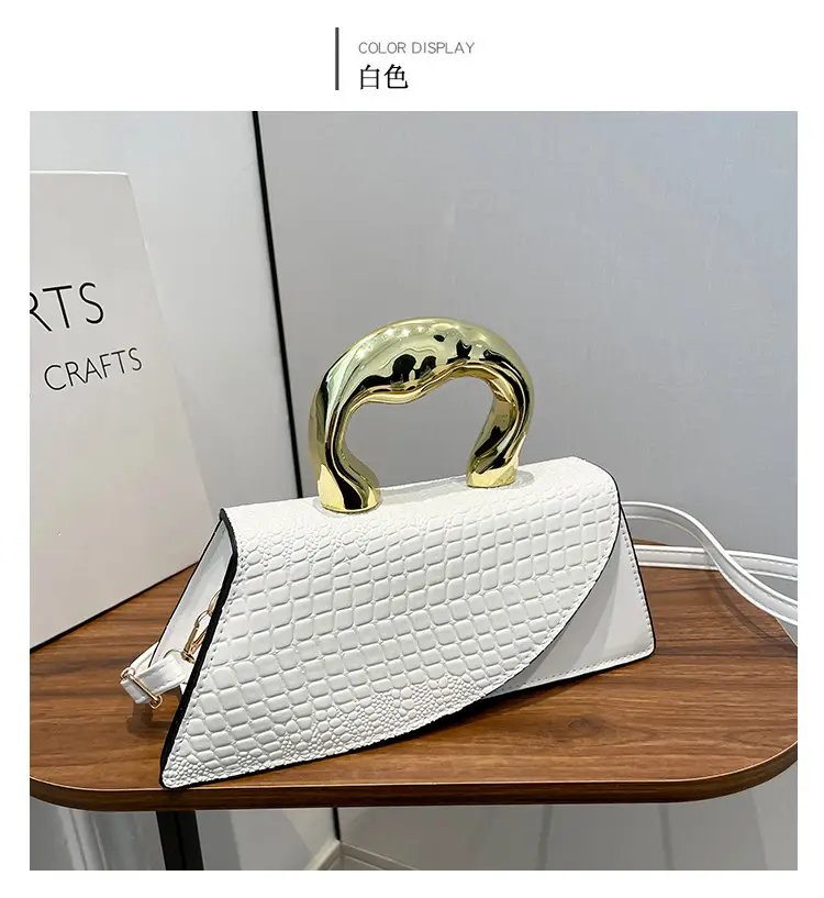 Red Croc Embroidered Shoulder Bag for Women — feature 20