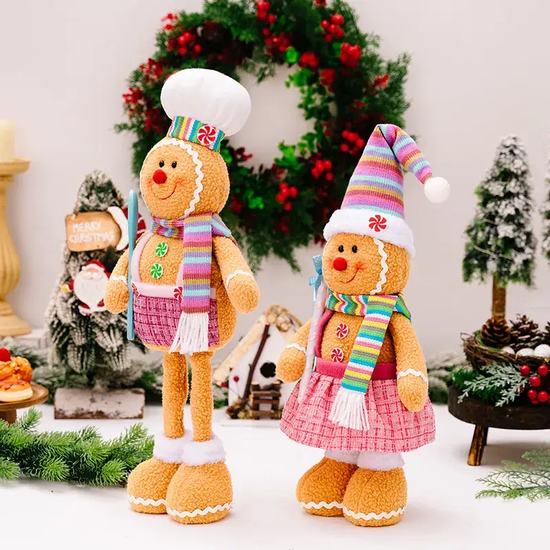 Christmas Gingerbread Doll with Hat and Scarf - Image 5