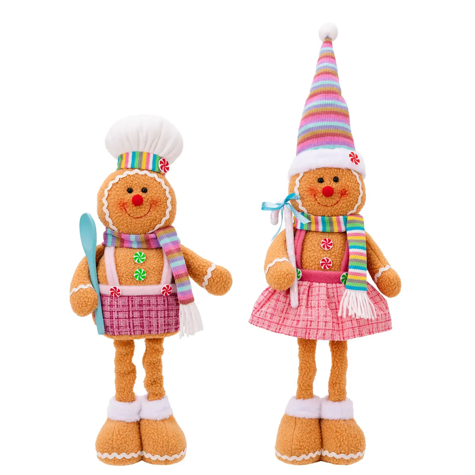 Christmas Gingerbread Doll with Hat and Scarf - Image 7