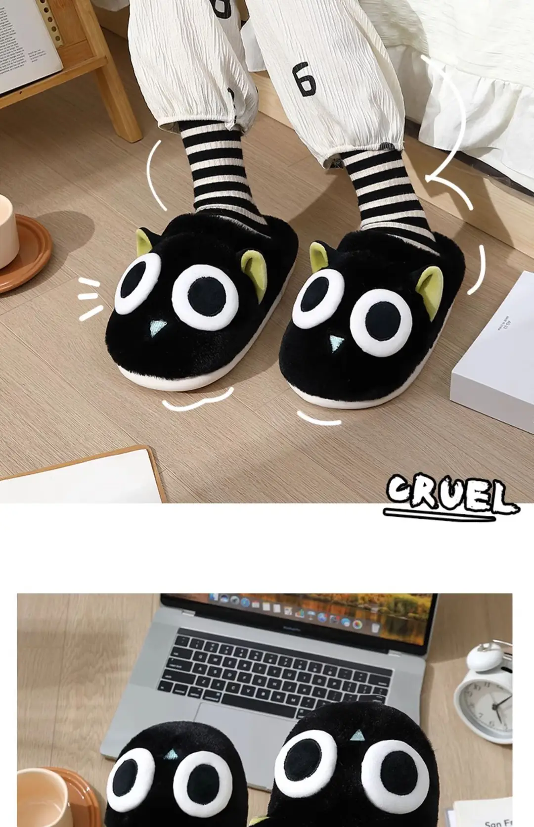 Men's Cotton Slippers with Closed Toe 2025 New Model Indoor Home Eva Plush Warm Thick-Soled Cotton Slippers for Men Wholesale — feature 12