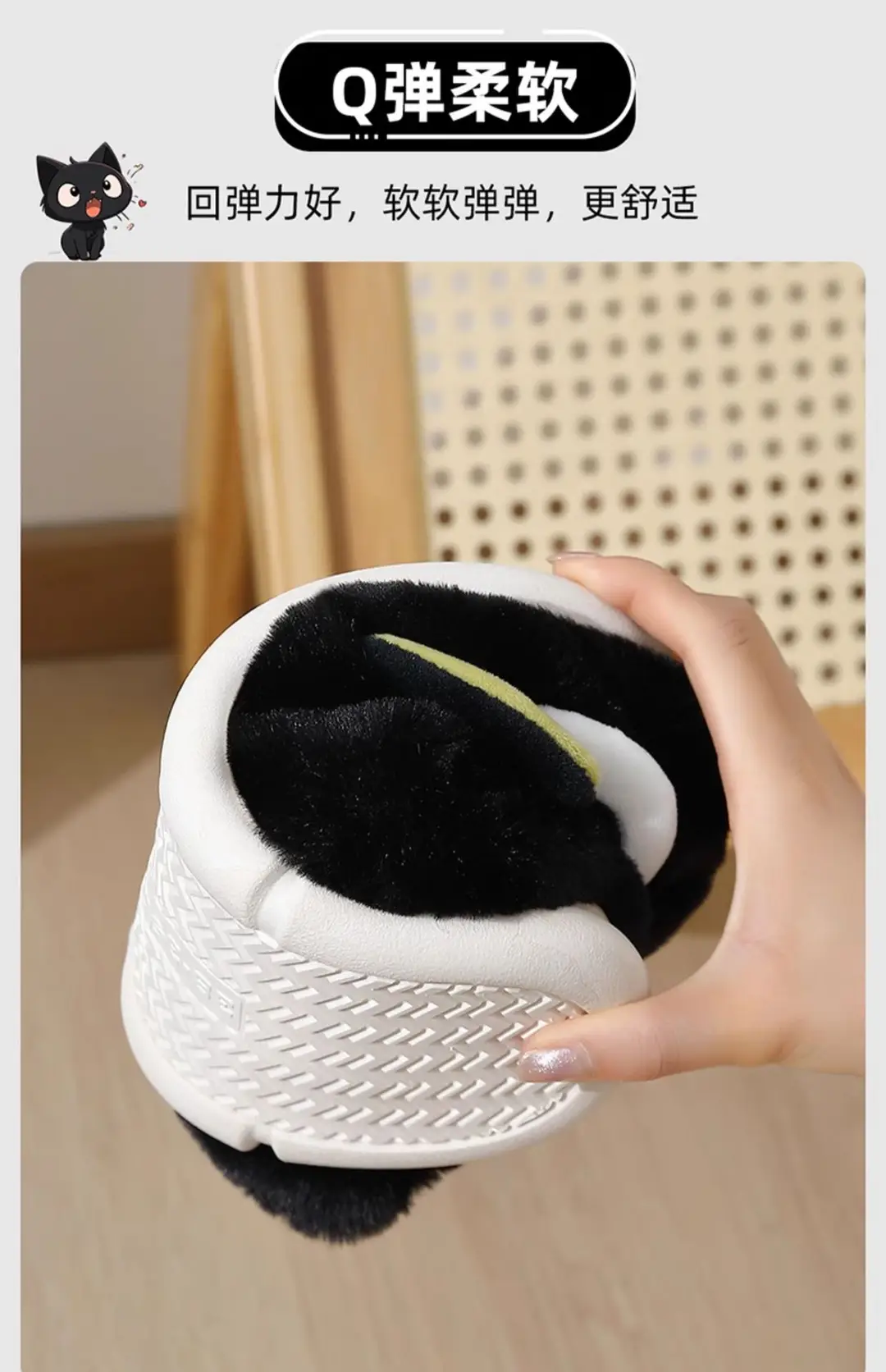 Men's Cotton Slippers with Closed Toe 2025 New Model Indoor Home Eva Plush Warm Thick-Soled Cotton Slippers for Men Wholesale — feature 7