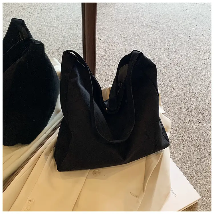 2024 New Arrival Black Suede Underarm Bag with Wide Strap — feature 16