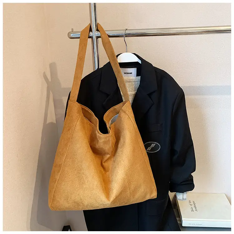 2024 New Arrival Black Suede Underarm Bag with Wide Strap — feature 18