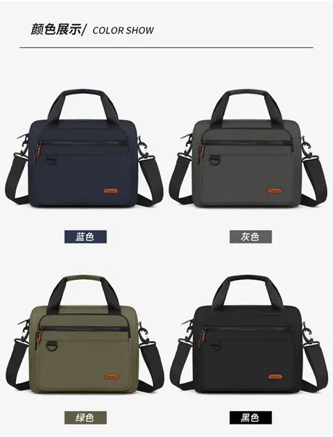 Olive Green Men's Oxford Shoulder Bag — feature 13