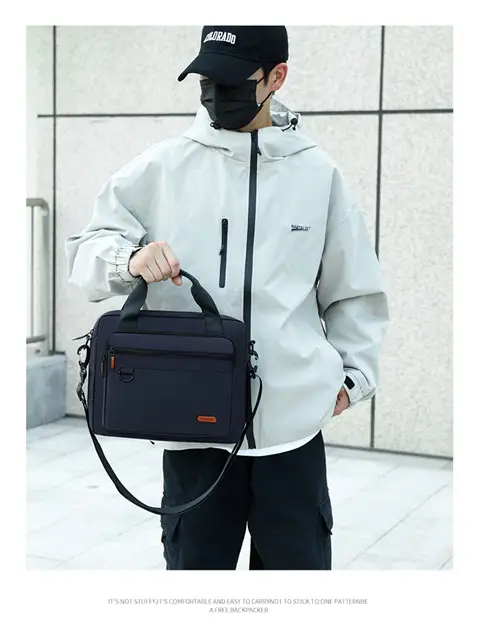 Olive Green Men's Oxford Shoulder Bag — feature 18