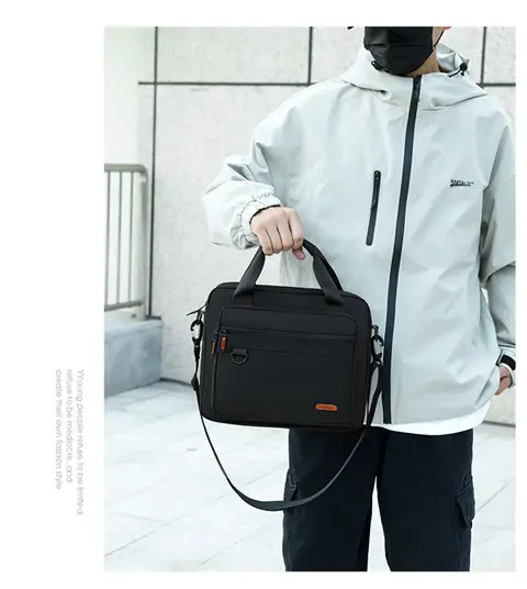 Olive Green Men's Oxford Shoulder Bag — feature 21
