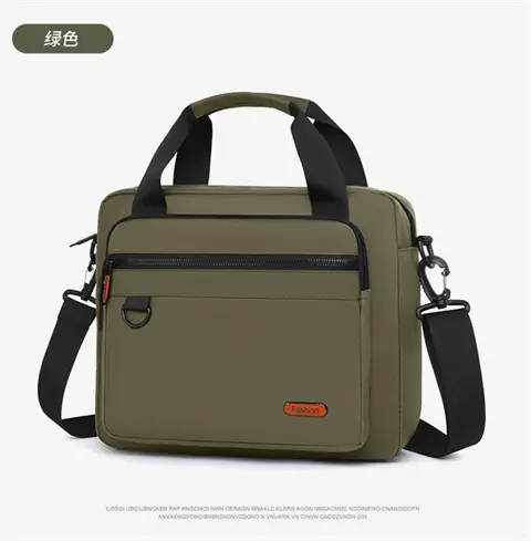 Olive Green Men's Oxford Shoulder Bag — feature 27