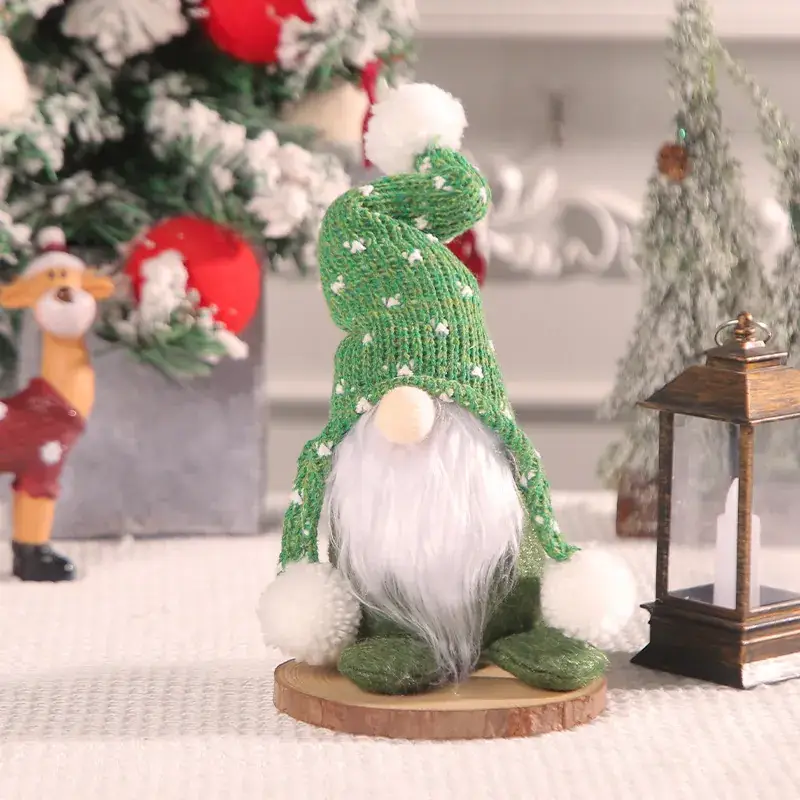 Pink Knitted Rudolph Doll 87g Standing Posture Ornament - Image 9
