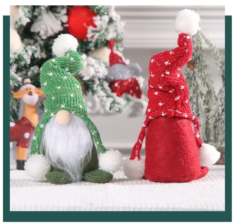 Pink Knitted Rudolph Doll 87g Standing Posture Ornament — feature 8