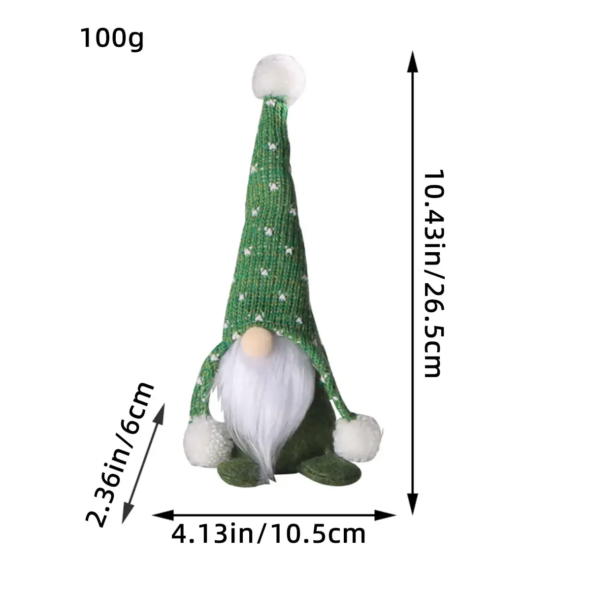 Pink Knitted Rudolph Doll 87g Standing Posture Ornament - Image 3
