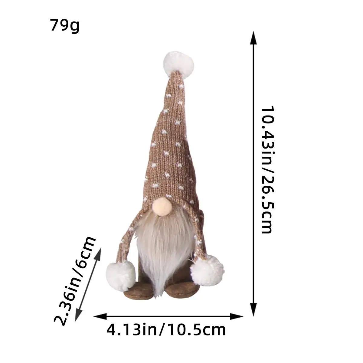 Pink Knitted Rudolph Doll 87g Standing Posture Ornament - Image 5