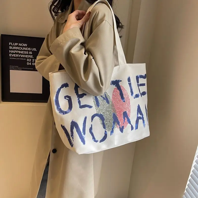 Cartoon Canvas Shoulder Bag Women Large Capacity — feature 11