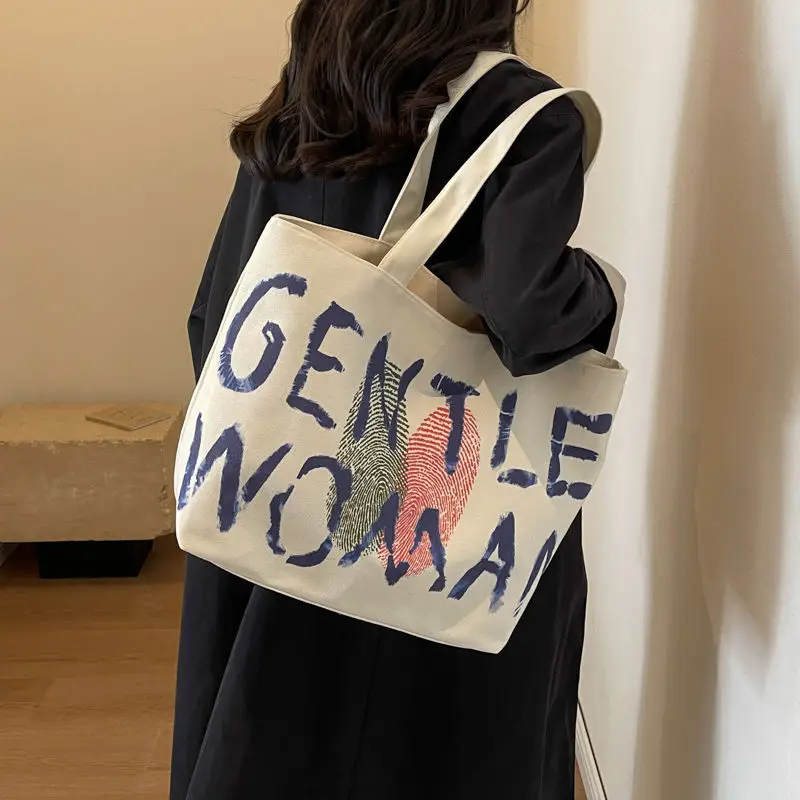Cartoon Canvas Shoulder Bag Women Large Capacity — feature 15