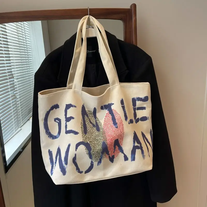 Cartoon Canvas Shoulder Bag Women Large Capacity — feature 8