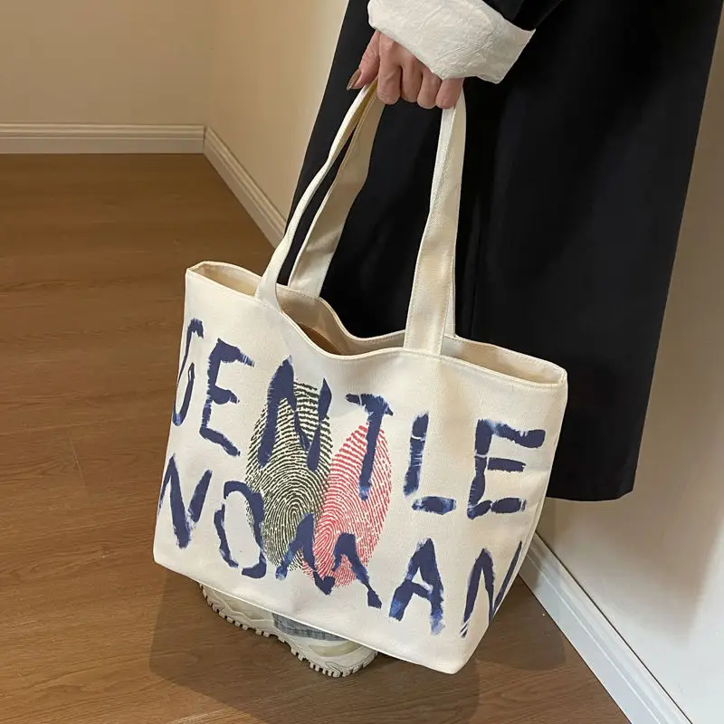 Cartoon Canvas Shoulder Bag Women Large Capacity — feature 9