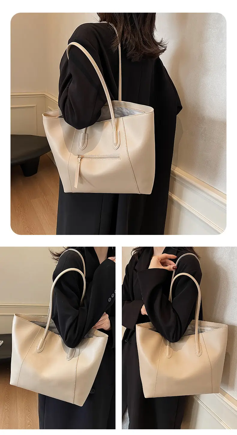 Black Large Capacity Shoulder Tote Bag for Women — feature 22