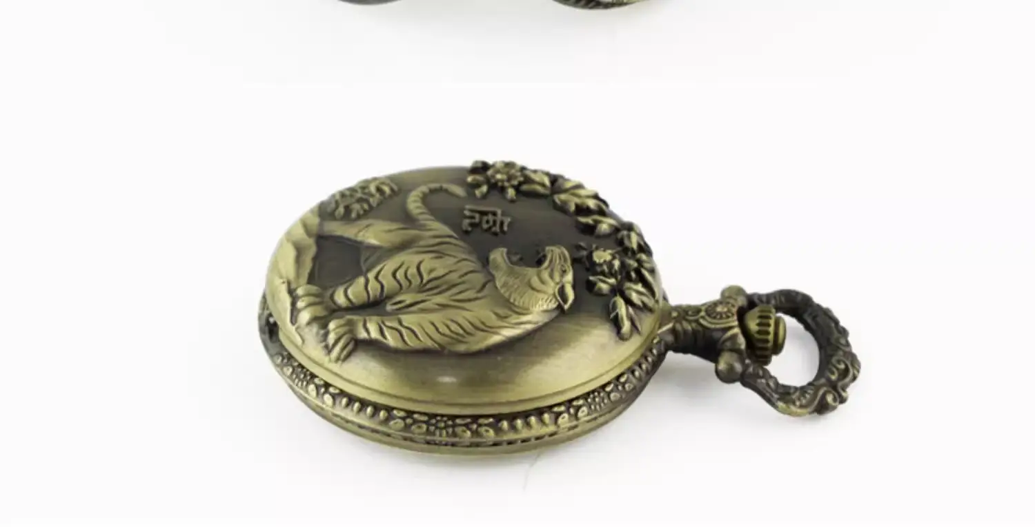 Zodiac Dragon Pocket Watch Necklace for Men Women — feature 9