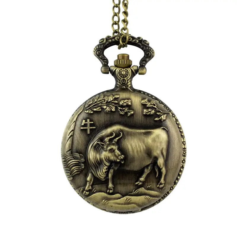 Zodiac Dragon Pocket Watch Necklace for Men Women - Image 2