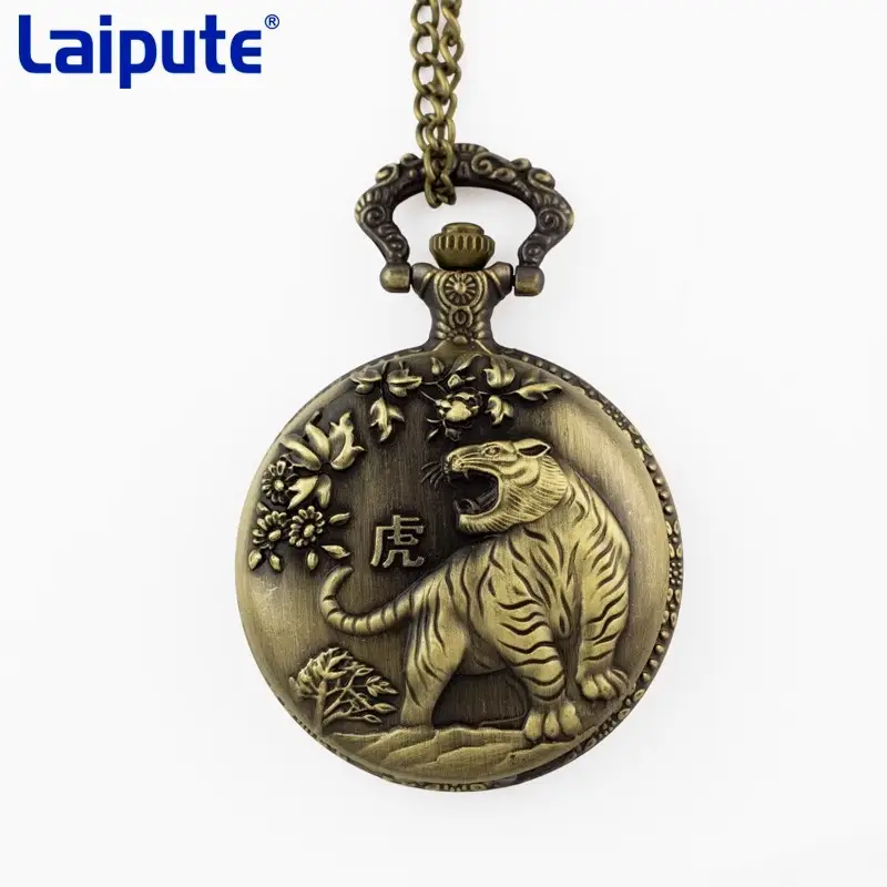 Zodiac Dragon Pocket Watch Necklace for Men Women - Image 3