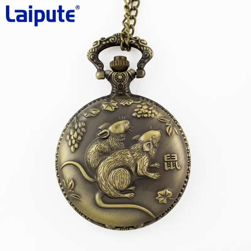 Zodiac Dragon Pocket Watch Necklace for Men Women - Image 4