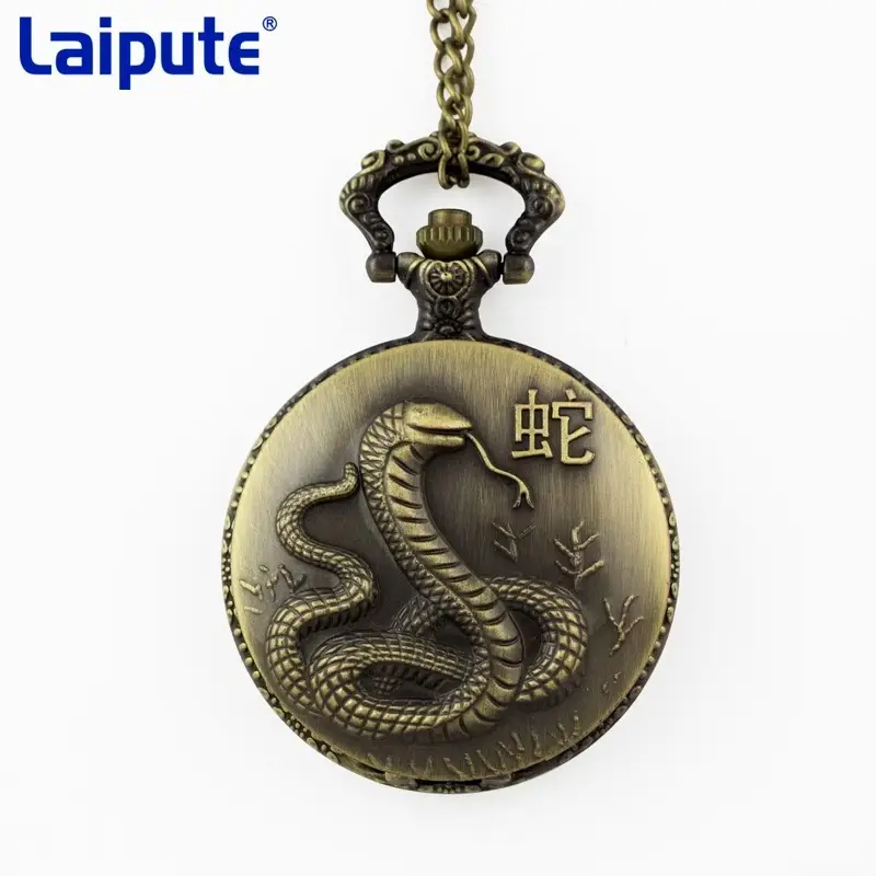 Zodiac Dragon Pocket Watch Necklace for Men Women - Image 5